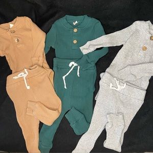 Three 0-3M Jogger Sets